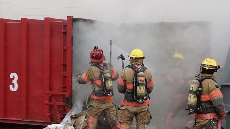 Vestal Fire responds to a dumpster fire at Lowes