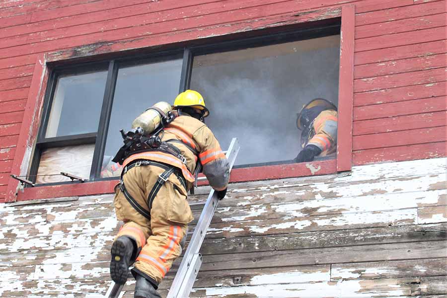 Department Training in abandoned building before being torn down