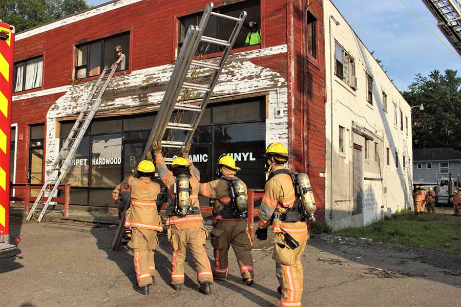 Department Training in abandoned building before being torn down