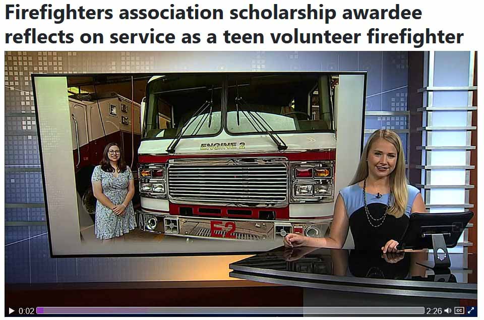 Firefighters association scholarship awardee, Molly Hubbard, Vestal Fire Department, reflects on service as a teen volunteer firefighter
