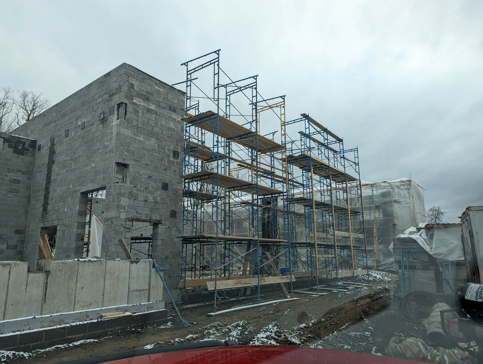 The Station 4 replacement continues to make headway with the west wall nearing completion